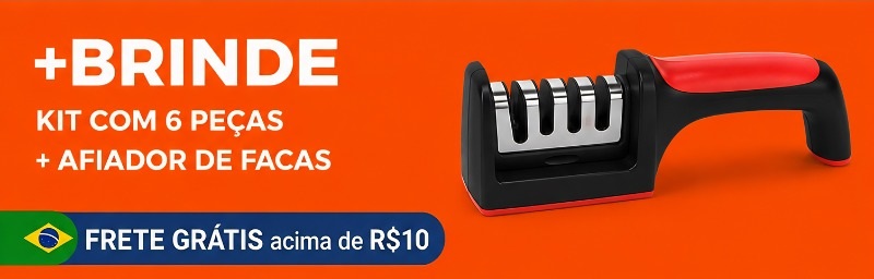 Conjunto de Facas + Brinde Afiador